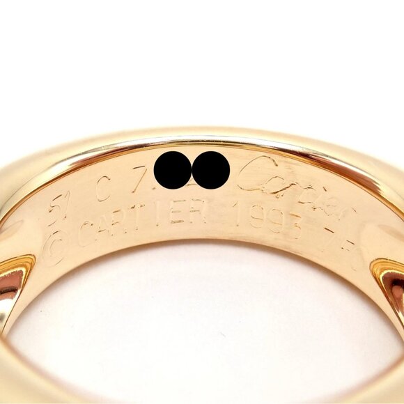 Authentic! Cartier 18k Yellow Gold Citrine Wide Large Ellipse Band Ring Size 5.5 - Picture 9 of 15